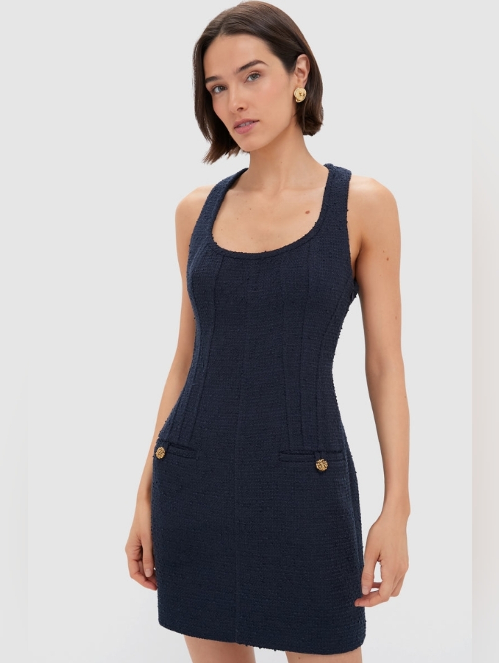 $269 Navy Tweed Britton Dress Tuckernuck Xxl
